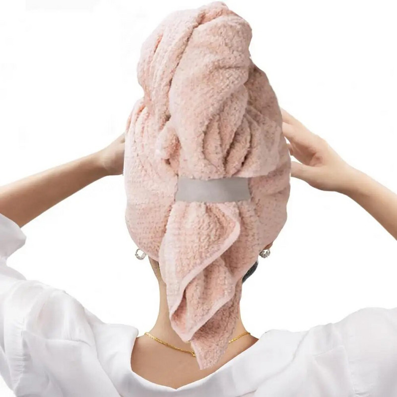 Suaugusiųjų plaukų rankšluostis plaukų džiovinimo rankšluostis Super minkštas papildomas plaukų rankšluosčių įvyniojimas, puikiai sugeriantis, greitai džiūstantis elastingas, lengvai džiūstantis