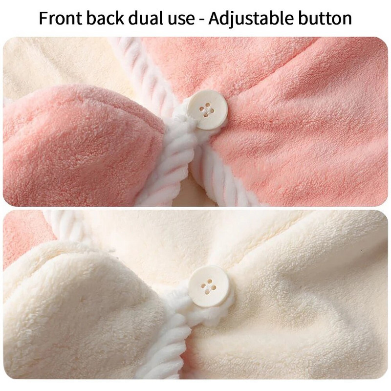 Sutirštintas greitai džiūstantis plaukų rankšluostis moterims plaukų džiovinimo kepuraitė kepuraitė vonios kepurė Mikropluošto kietas rankšluosčių dangtelis turbanas plaukų džiovintuvas