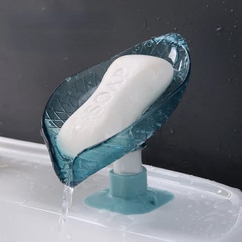 Σχάρα σαπουνιού σε σχήμα φύλλου Σχάρα σαπουνιού Κουτί μπάνιου Σχάρα σαπουνιού ντους Διαφανές δίσκος αποθήκευσης Προμήθειες μπάνιου