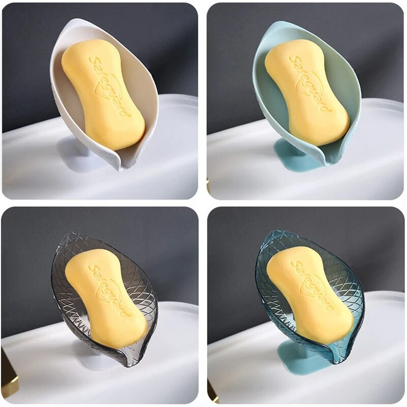 Σχάρα σαπουνιού σε σχήμα φύλλου Σχάρα σαπουνιού Κουτί μπάνιου Σχάρα σαπουνιού ντους Διαφανές δίσκος αποθήκευσης Προμήθειες μπάνιου