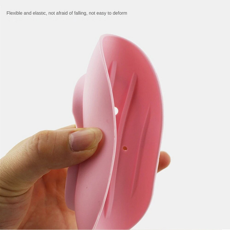 Fashion Silicone Flexible Soap Πιάτο Μπάνιου Θήκη σαπουνιού Ταξίδι Θήκη Πιάτου Νέα Candy Color Hot Sale Πιάτο σαπουνιού μπάνιου