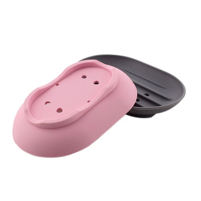 Fashion Silicone Flexible Soap Πιάτο Μπάνιου Θήκη σαπουνιού Ταξίδι Θήκη Πιάτου Νέα Candy Color Hot Sale Πιάτο σαπουνιού μπάνιου