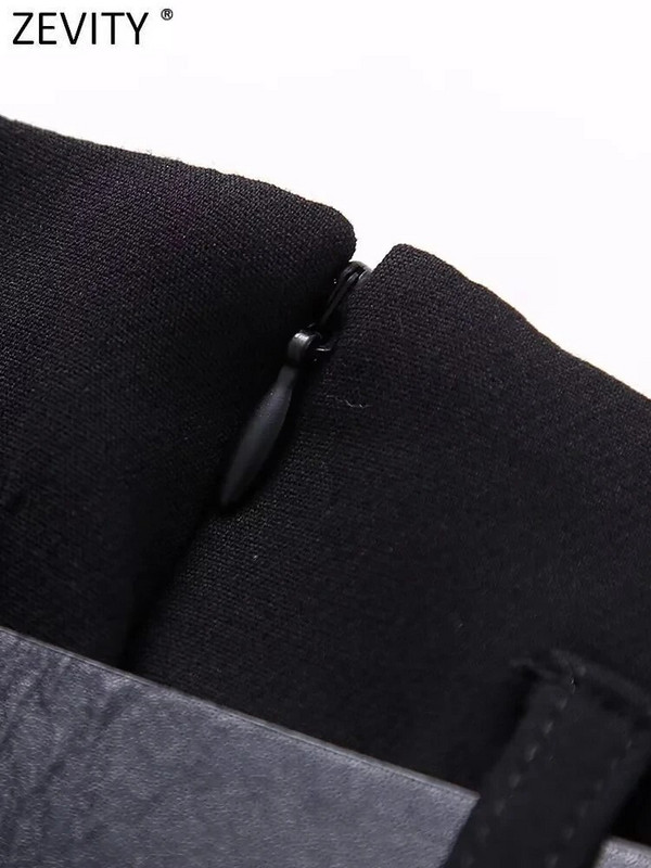 Zevity 2023. Ženska moda s dva remena Ležerna uska mini suknja Faldas Mujer Ženska šik majica s patentnim zatvaračem sa strane QUN5523