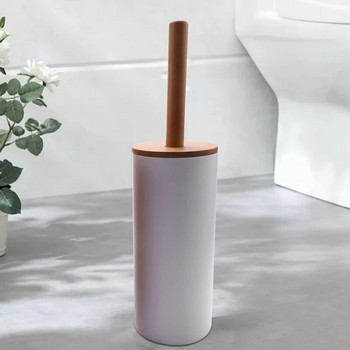 Комплект бамбукови тоалетни четки за подова чиния с основа Поставка за тоалетна четка за баня Аксесоари за тоалетна