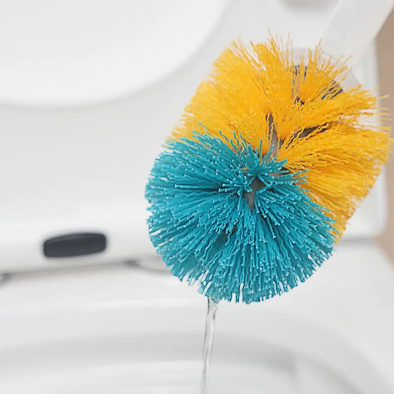 Ilga rankena Pridėkite ploviklio Tualeto šepetėlį Greitai nusausinantis valymo įrankis Sieninis guminis šepetys Ant grindų statomas vonios kambario priedų rinkinys