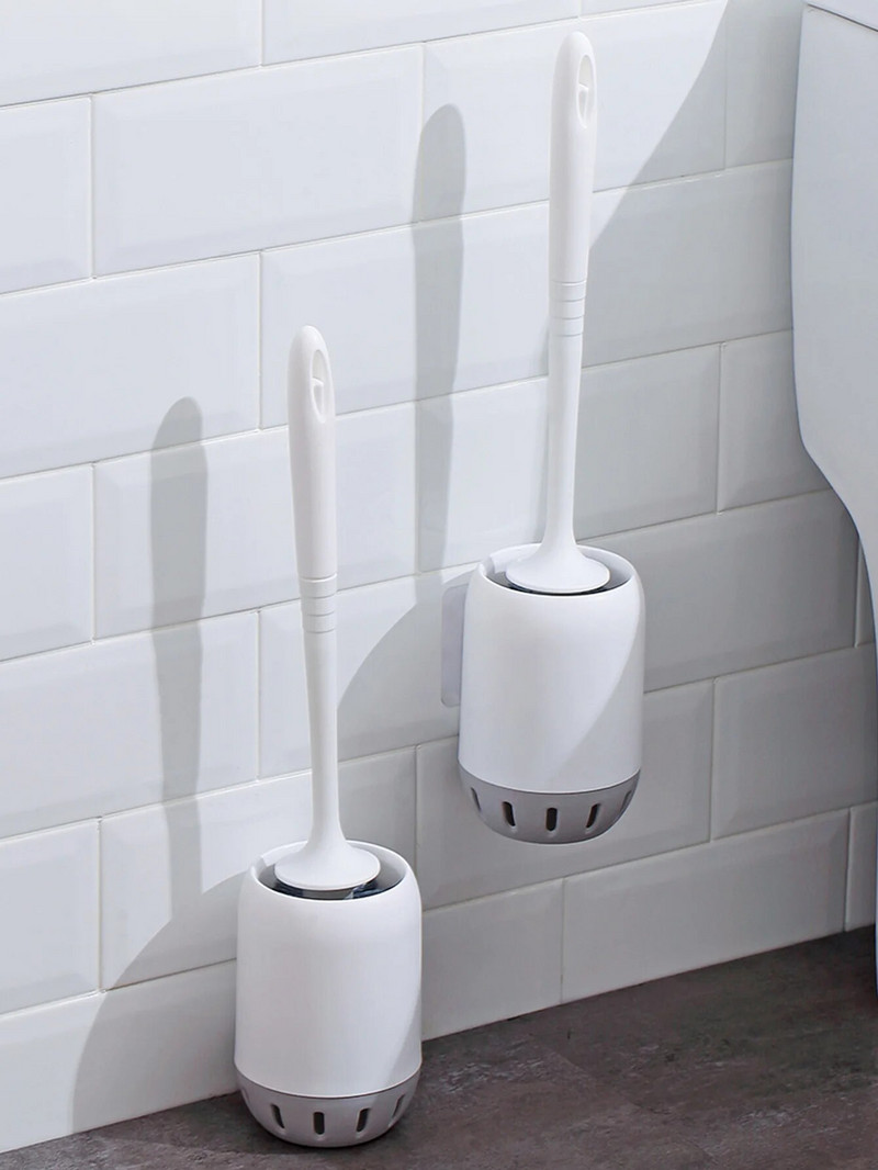 WORTHBUY Četka za WC školjku Zidna četka bez WC Četka za čišćenje s dugom ručkom Čistač s držačem za odvod Kupaonski pribor