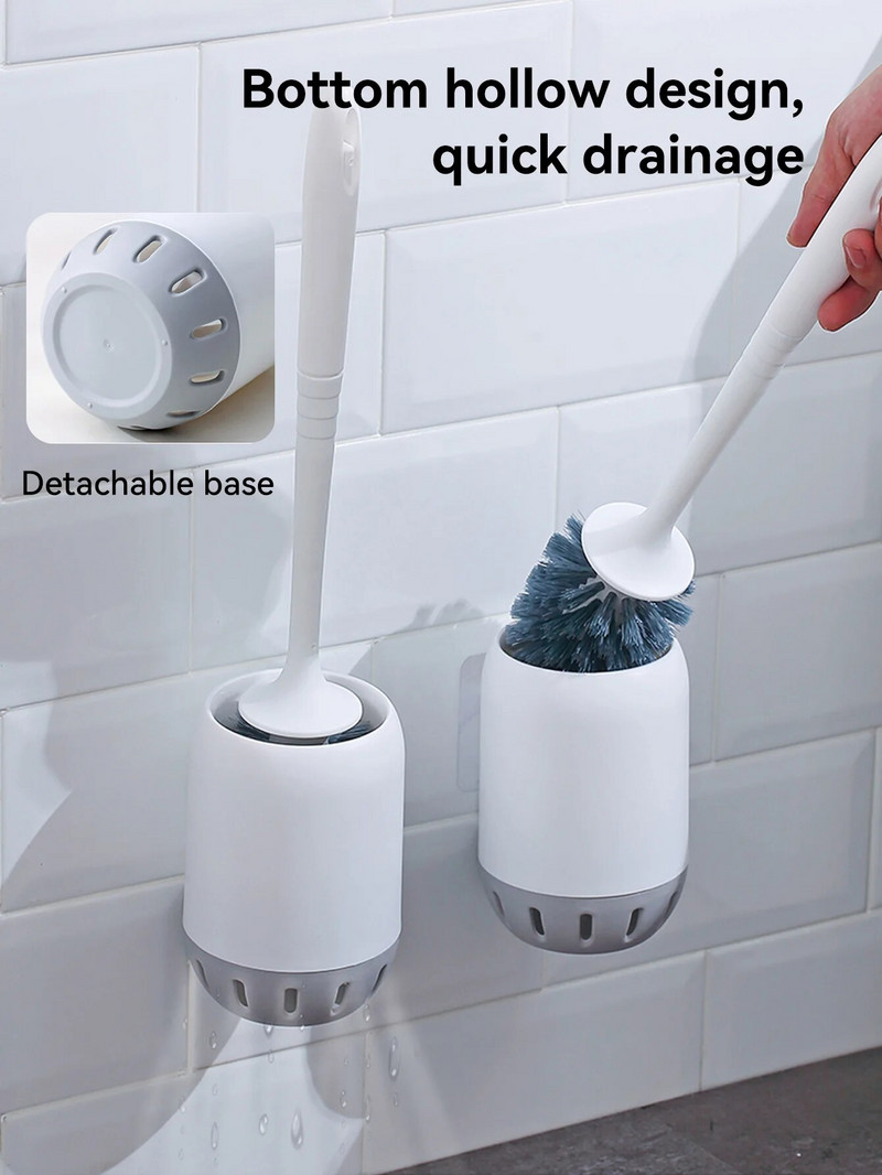 WORTHBUY Četka za WC školjku Zidna četka bez WC Četka za čišćenje s dugom ručkom Čistač s držačem za odvod Kupaonski pribor