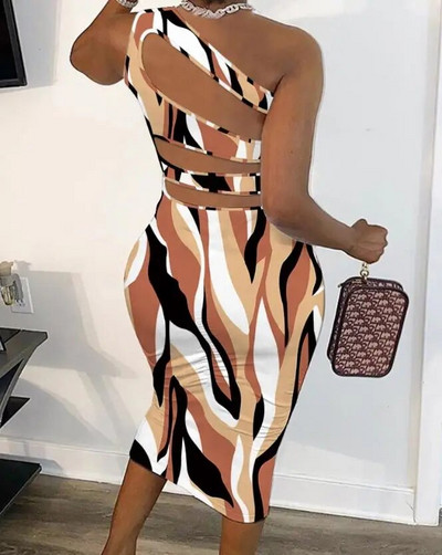 Dámske sexy vystrihnuté šnurovacie šaty 2023 Letné dámske módne dámske zipsové šaty bez rukávov midi bodycon šnurovacie šaty