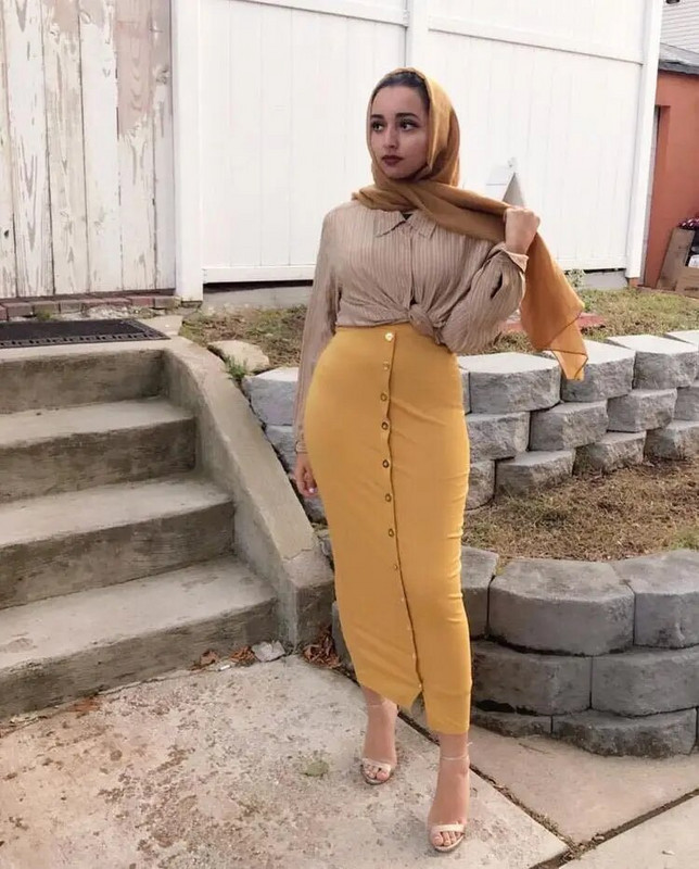 Zima Jesen Ženske suknje visokog struka Muslimanske dugmad Bodycon Sheet Duga maksi polu haljina Ženska seksi pencil suknja Jednobojna ulična odjeća