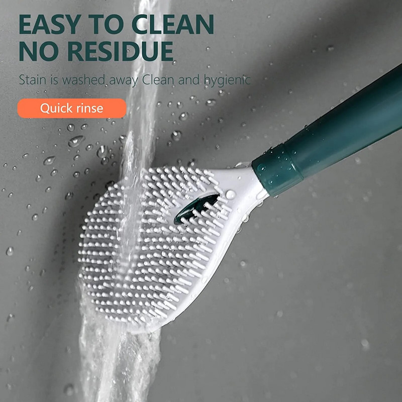 WC četka za doziranje sapuna s držačem Silikonska četka za čišćenje s dugom drškom Wc WC četke Kupaonski pribor