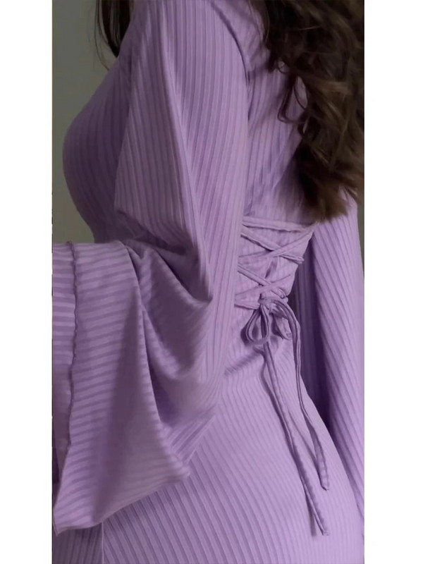 Vintage μακριά φορέματα Γυναικεία φθινοπωρινά μακρυμάνικα βραδινά φορέματα Γυναικείο κομψό μάξι φόρεμα επίδεσμο Γυναικείο στενό πάρτι Prom Vestidos