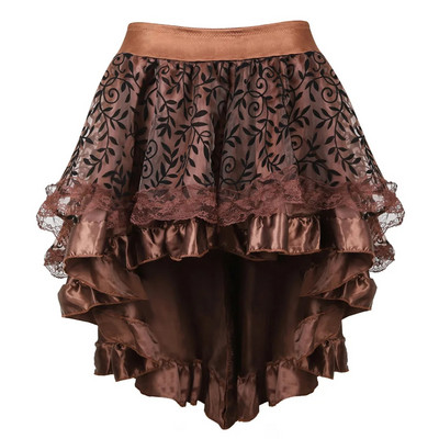 Seksikas Steampunk Pits Lilleline seelik Naiste Asymmetrica Kõrge Madala Volangidega Seelikud Victorian Burlesque Korsetid Seelik Clubwear Plus S-6XL