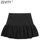 ZEVITY 2023 Ženska modna balirana haljina s naborima i naborima Mini suknja kratke hlače Ženske kratke hlače s patentnim zatvaračem sa strane Vruće kratke hlače Chic Pantalone Cortos QUN5612