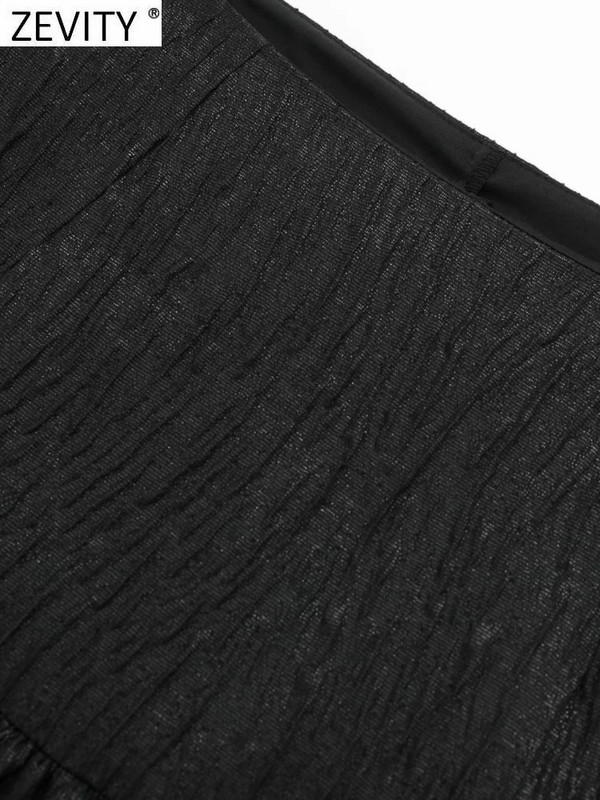 ZEVITY 2023 Ženska modna balirana haljina s naborima i naborima Mini suknja kratke hlače Ženske kratke hlače s patentnim zatvaračem sa strane Vruće kratke hlače Chic Pantalone Cortos QUN5612