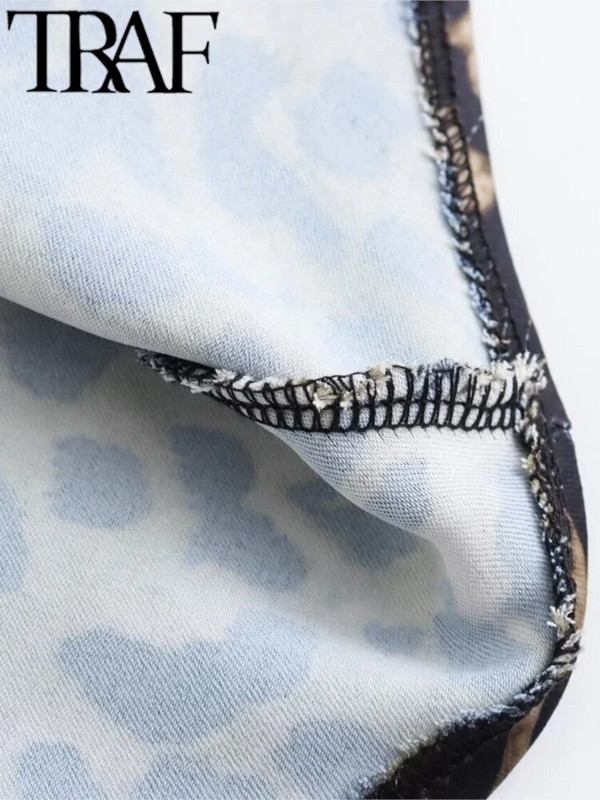 TRAF 2024 tavaszi elegáns női szatén állatmintás szoknya cipzáras, női magas derekú, midi hosszú szoknya Y2K aljú