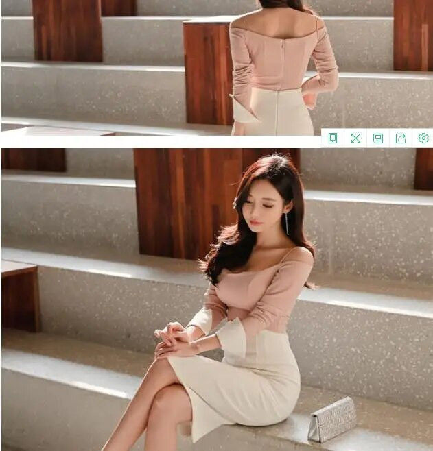 Tavaszi nyár magas derekú szoknya női OL hivatalos munkaruha női Mii vékony ceruza szoknya fehér