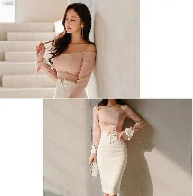 Tavaszi nyár magas derekú szoknya női OL hivatalos munkaruha női Mii vékony ceruza szoknya fehér