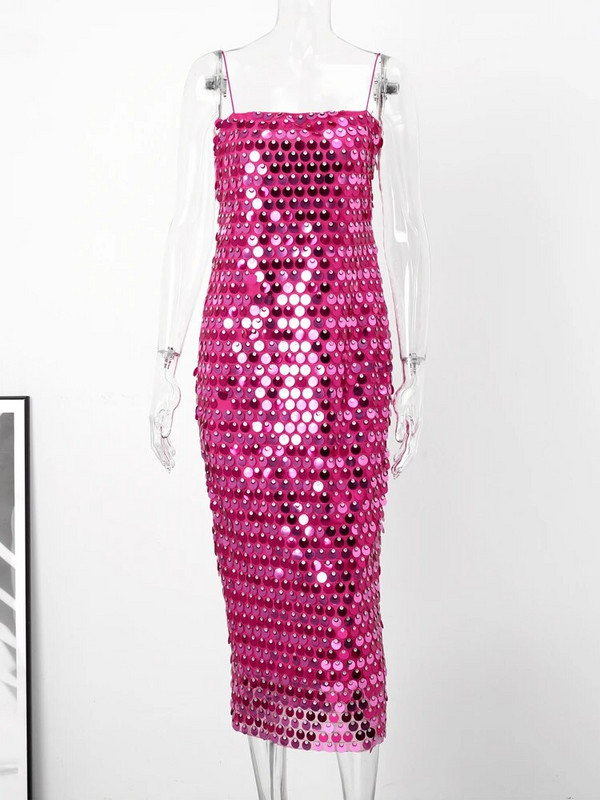 Moteriška suknelė su blizgučiais su viršutiniu dirželiu Seksuali berankovių plona, tvirta, tiesi, ilga vestidos, madinga be nugarų, slystanti vakarinė suknelė