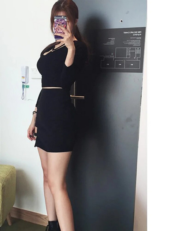 Korėjietiško stiliaus juodi sijonai klubams, netaisyklingo apvado pieštukas, mikro mini sijonas Seksualūs ploni moteriški vakarėlių sijonai