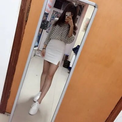 WERUERUYU 2020 új divatos női irodai ceruzaszoknya tavaszi nyár elegáns karcsú elöl hasított midi fekete/piros OL S