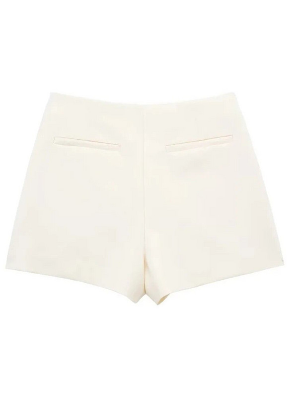 TRAF 2023 Bēšs Skorts Sievietēm Augsta vidukļa svārki Šorti Y2K Streetwear Asimetriski ietīšana īsi svārki Pavasara ikdienas svārku bikses