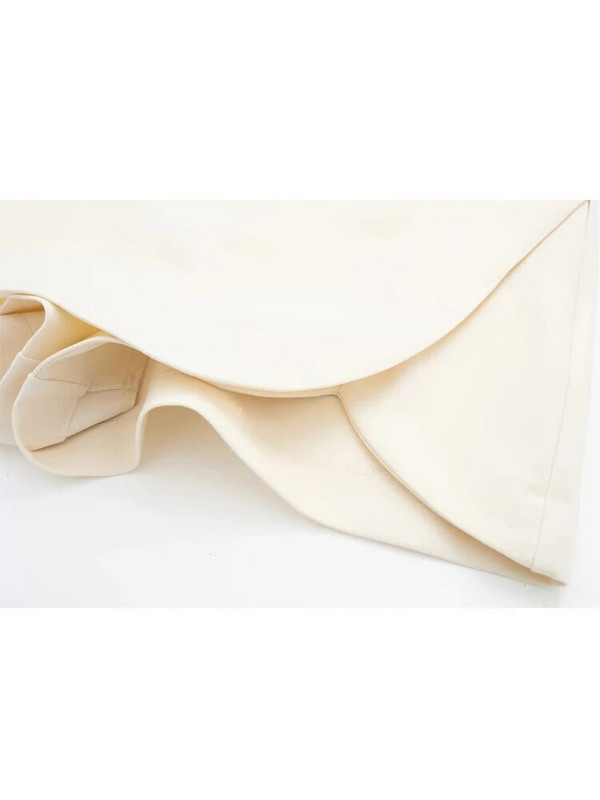 TRAF 2023 Bēšs Skorts Sievietēm Augsta vidukļa svārki Šorti Y2K Streetwear Asimetriski ietīšana īsi svārki Pavasara ikdienas svārku bikses