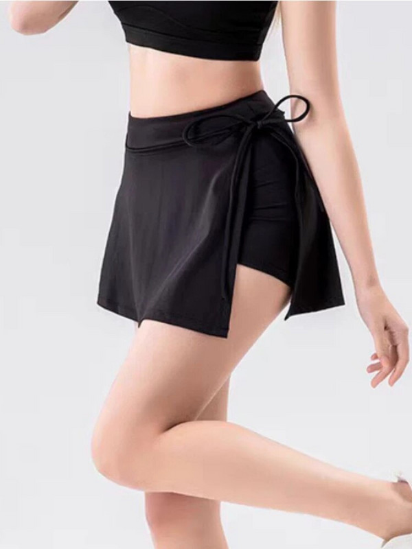 Φούστες Γυναικείες αναψυχής Απλή κομψή στιβαρή κορδέλα Sporty Fake Δύο τεμάχια Άνετα Γλυκά Γοητευτική Δημιουργικότητα Παντός αγώνα Καθημερινό Νέο