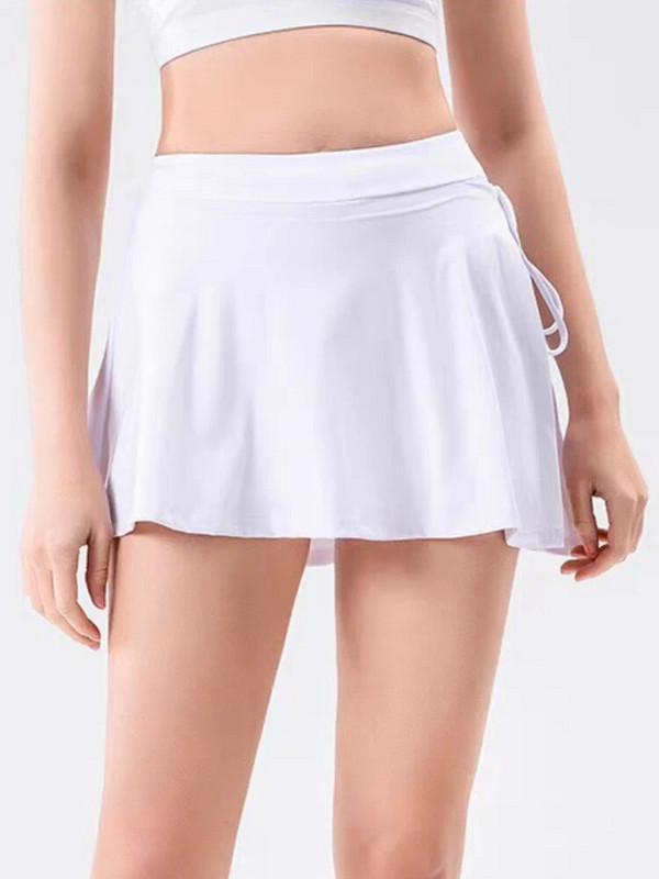 Φούστες Γυναικείες αναψυχής Απλή κομψή στιβαρή κορδέλα Sporty Fake Δύο τεμάχια Άνετα Γλυκά Γοητευτική Δημιουργικότητα Παντός αγώνα Καθημερινό Νέο