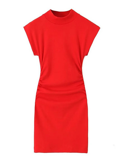 Rochie midi fără mâneci, neagră, elegantă, cu decolteu în formă de O, pentru femei, cu linie A, cu talie înaltă, bodycon, rochii elegante, haine de petrecere de stradă