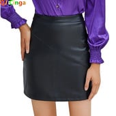 Tavasz és nyár új PU bőr szoknya női fekete elasztikus női vékony szexi bőr szoknya Barna szürke S-XXXL