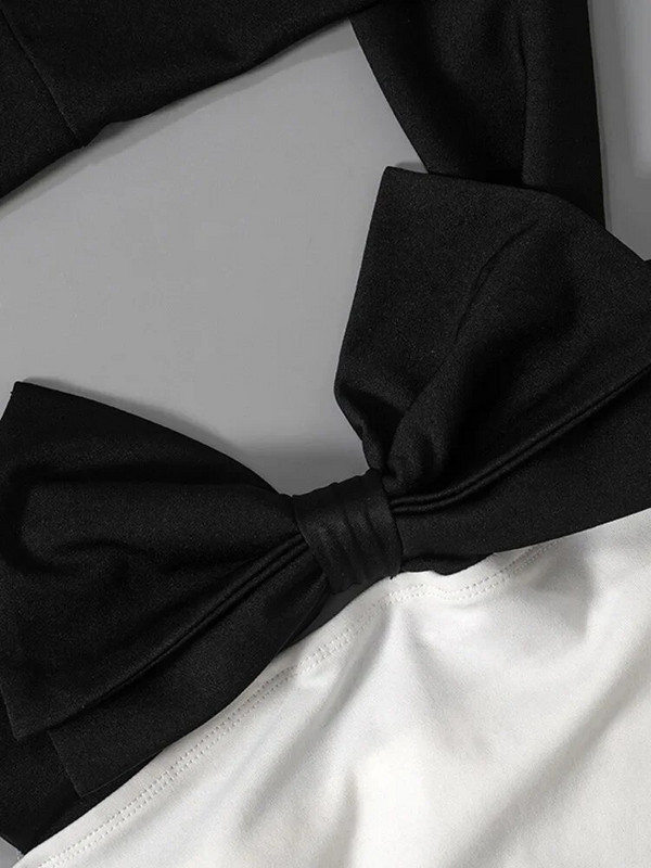 Mini rochii cu fundă sexy fără umăr fără spate, la modă pentru femei, fără mâneci, rochii subțiri cu talie înaltă, 2024, rochii de bal