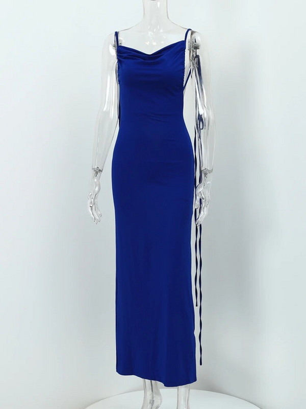 Szexi, háttámla nélküli női parti ruha Maxi csúszóhüvellyes, hosszú női ruhák, masszív, karcsú, női estélyi köntös 2023 tavaszi nyár