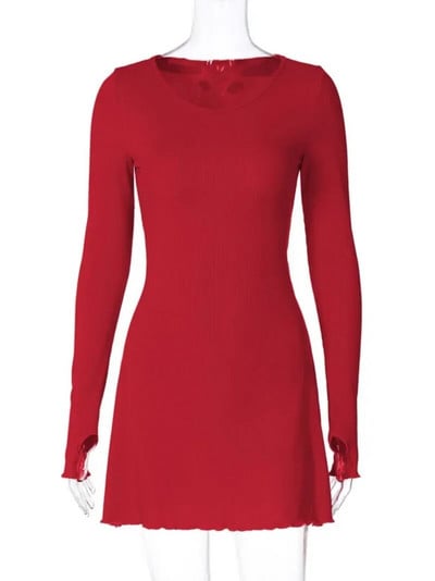 Dámske sexy tuniky s vysokým pásom, bandážou a krátkymi šatami v tvare A, streetwear, čierne šaty s dlhým rukávom a šnurovaním