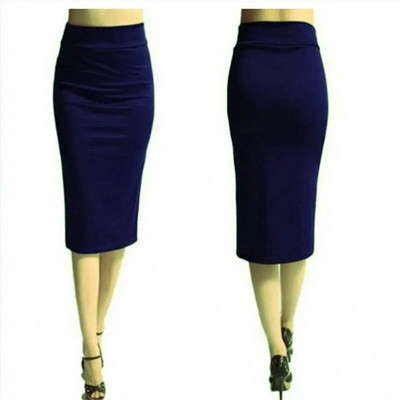 Reducere fierbinte Fusta Creion Femei Noi Doamne Office Stretch Bodycon Fusta Midi Femei Talie Înaltă Fuste Jersey Jum-Gaf Puls Marimea XL