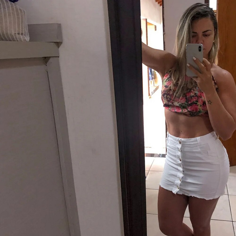 Traper mini suknja crno-bijela rastezljiva traper suknja traperice visokog struka za žene 2023 Falda Short De Mujer Jupes Femme