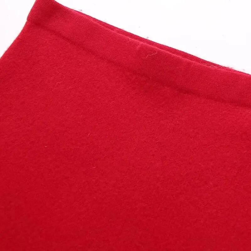 TRAF Mini fuste pentru femei moda 2023 toamna tricotata fusta rosie talie mijlocie fuste scurte estetice fusta eleganta si eleganta