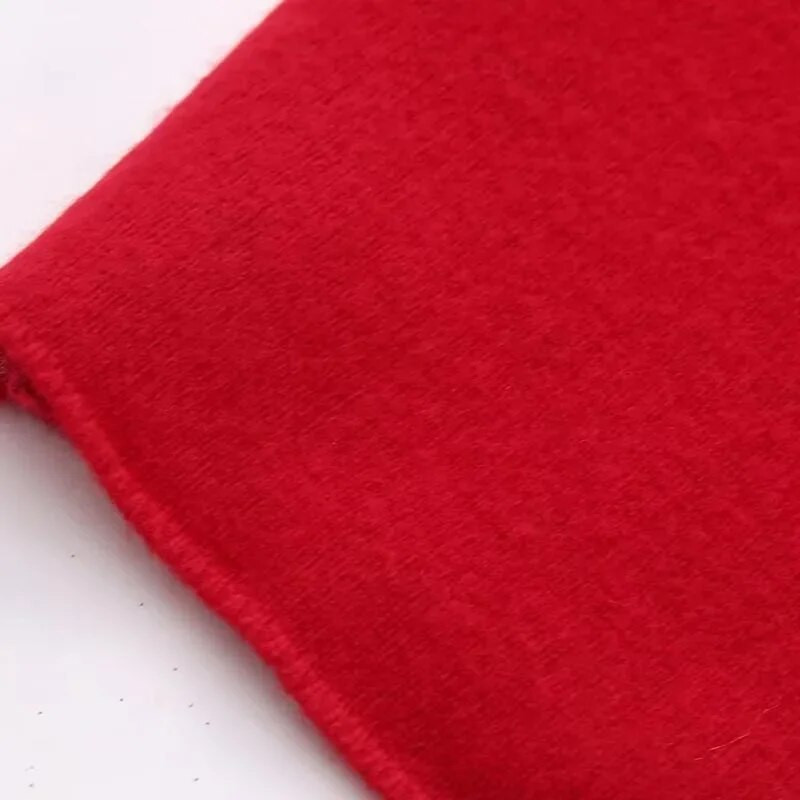 TRAF Mini fuste pentru femei moda 2023 toamna tricotata fusta rosie talie mijlocie fuste scurte estetice fusta eleganta si eleganta