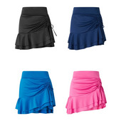 Dámske nohavičky s vysokým pásom, plavecká sukňa s volánikmi a sťahovacou šnúrkou na brušku a šortky