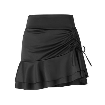 Dámske nohavičky s vysokým pásom, plavecká sukňa s volánikmi a sťahovacou šnúrkou na brušku a šortky