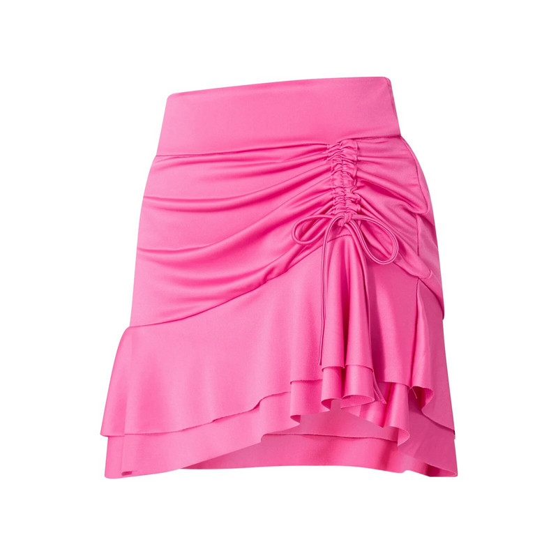 Dámske nohavičky s vysokým pásom, plavecká sukňa s volánikmi a sťahovacou šnúrkou na brušku a šortky