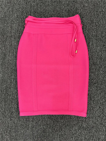 4 Χρώματα Γυναικεία Hot Pink Μαύρο Λευκό Bodycon Φούστα Designer High Street Party Club Pencil Φούστα 55cm