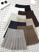 Rudas moteriškas sijonas 2024 m. vasariniai drabužiai moteriškas aukštu juosmeniu Harajuku korėjietiško stiliaus juodas mini klostuotas sijonas mokyklinei mergaičių uniforma