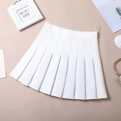 Rudas moteriškas sijonas 2024 m. vasariniai drabužiai moteriškas aukštu juosmeniu Harajuku korėjietiško stiliaus juodas mini klostuotas sijonas mokyklinei mergaičių uniforma