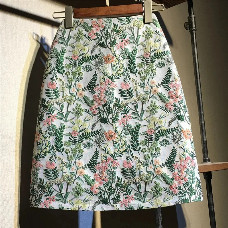 2024. Nova ženska polusuknja s cvjetnim motivima, svestrana ljetna modna suknja ravnih rukava s omotanim bokovima, mala suknja A-kroja s printom