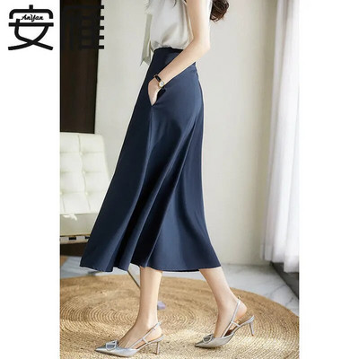 Jesen Zima Moda Harajuku Raznolika suknja visokog struka Ženska seksi šik ženska odjeća Jednobojna uska uredska suknja s patentnim zatvaračem