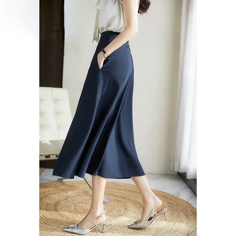 Jesen Zima Moda Harajuku Raznolika suknja visokog struka Ženska seksi šik ženska odjeća Jednobojna uska uredska suknja s patentnim zatvaračem