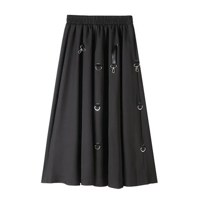 Fuste Femei Harajuku Negru 3XL Vintage Moda BF Stil Empire High Street Doamnelor All-match Casual Faldas Retro Юбка Женская