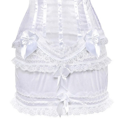 Ženska gotička seksi čipkana mini elastična suknja uz kroj Showgirl moda Victorian Burlesque Party Dance Corsets Suknja Clubwear