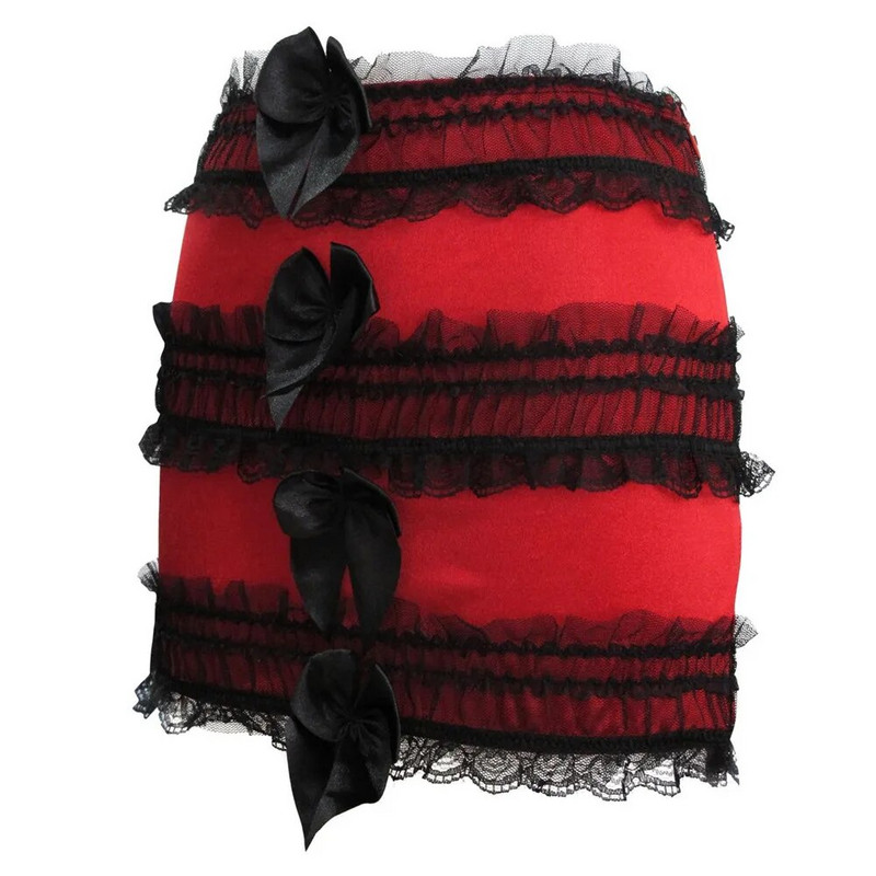 Ženska gotička seksi čipkana mini elastična suknja uz kroj Showgirl moda Victorian Burlesque Party Dance Corsets Suknja Clubwear