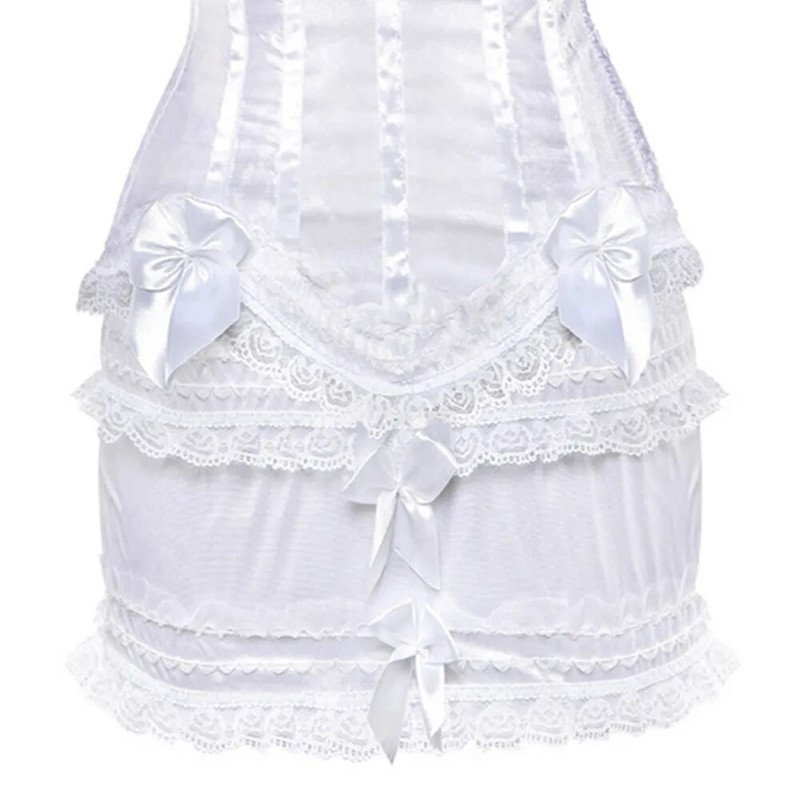 Ženska gotička seksi čipkana mini elastična suknja uz kroj Showgirl moda Victorian Burlesque Party Dance Corsets Suknja Clubwear